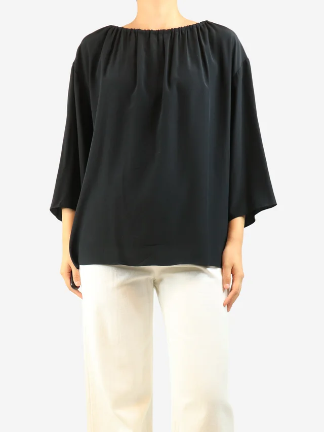 The Row Black silk blouse - size M in Black Silk from Sign of the Times