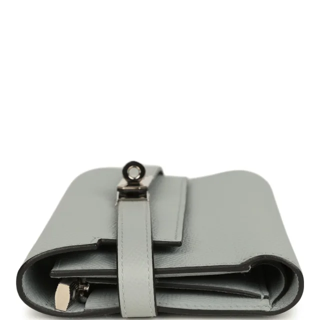 Hermès Medium Fold-Out Kelly Wallet Bleu Glacier Epsom Palladium Hardware in Blue Epsom leather from Madison Avenue Couture, photo 4 of 10