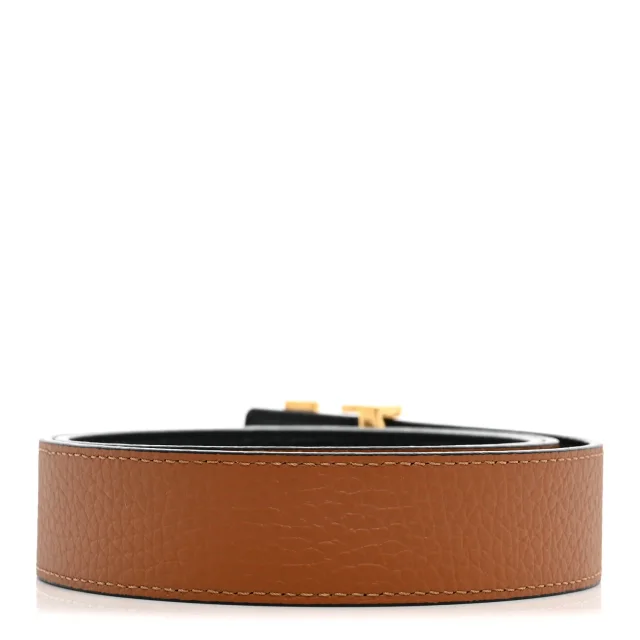 Taurillon Calfskin 30mm LV Initiales Reversible Belt 80 32 Black in Black Calfskin from FASHIONPHILE, photo 3 of 8