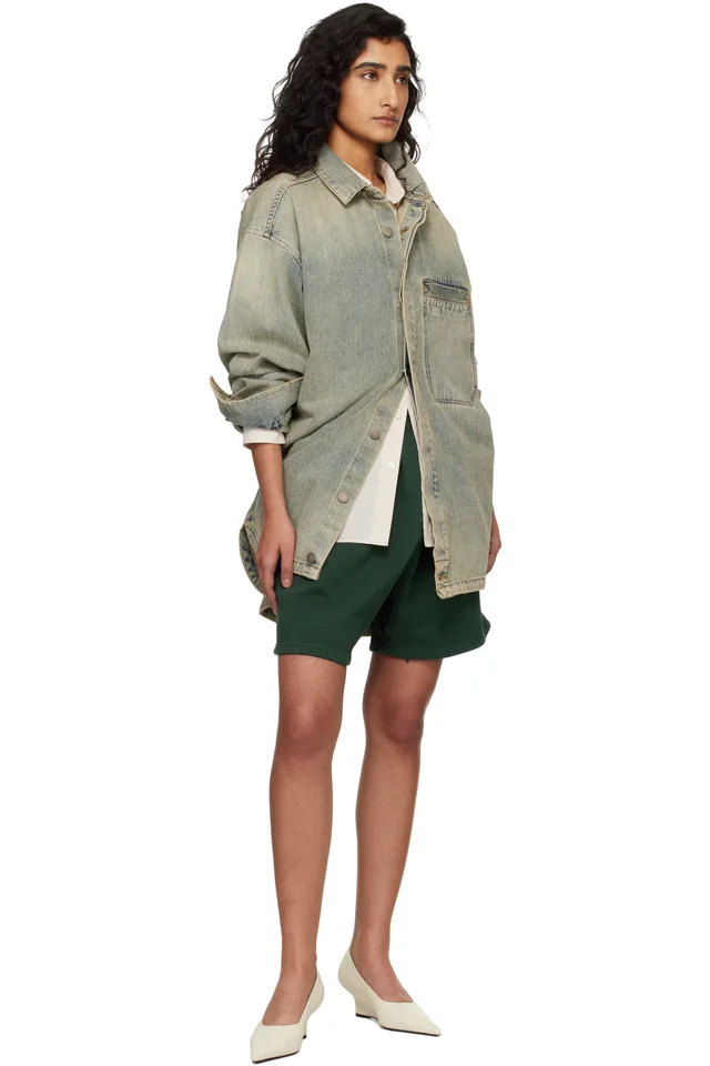 Entire Studios Green Standard Sweat Shorts, photo 4 of 4 from SSENSE