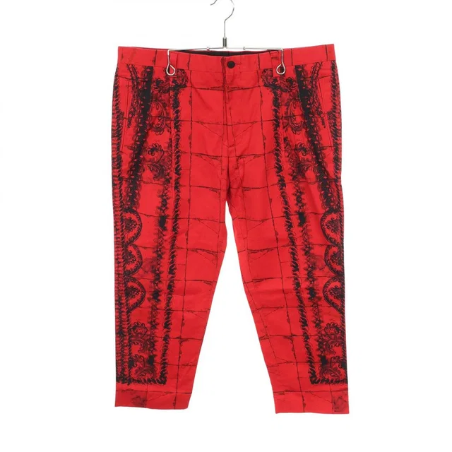 Dolce & Gabbana Pants Cotton Red Black in Black from The Reluxe