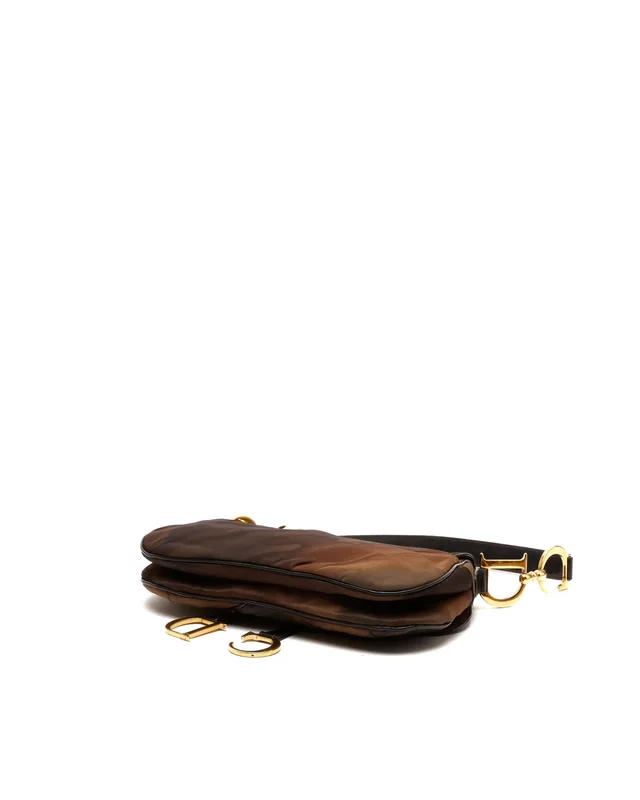 Dior Printed Nylon Double Saddle Bag in Multicolor Nylon from A Retro Tale, photo 5 of 10