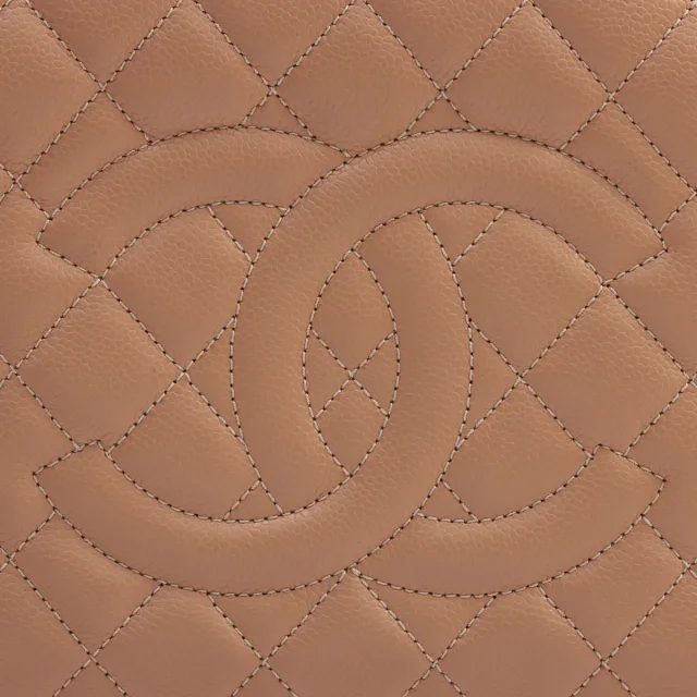 Chanel Circa 2013 Caviar Skin GST Tote Bag, Pink Beige in Beige Caviar leather from VINTAGE QOO TOKYO, photo 8 of 17