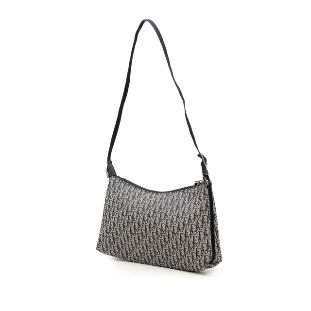 Blue Dior Diorissimo Trotter Canvas Shoulder Bag in Blue Canvas from Designer Revival, photo 2 of 2