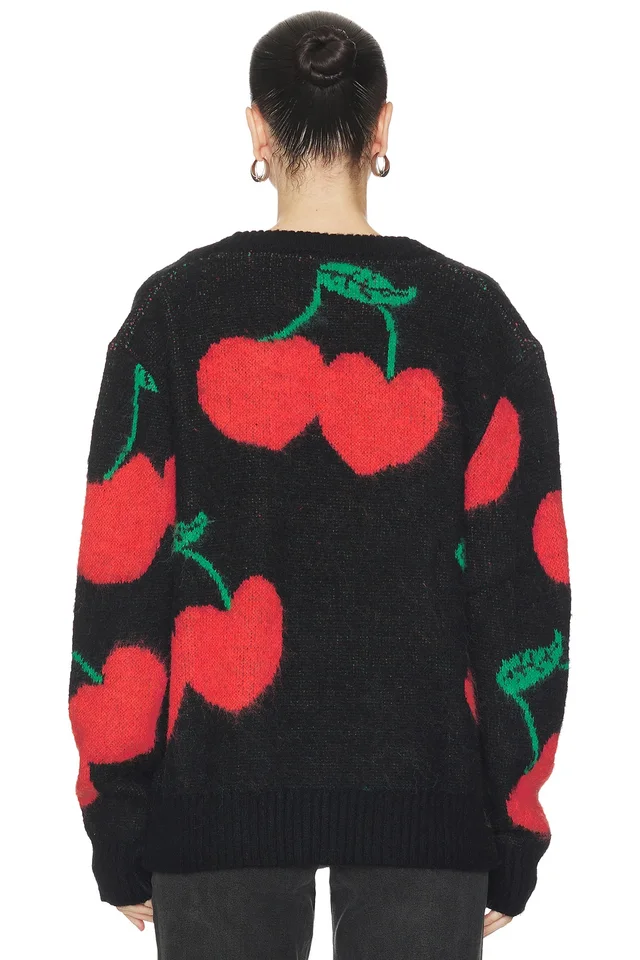Market Double Cherries Cardigan in Pirate & Black, photo 3 of 5 from REVOLVE (Canada)