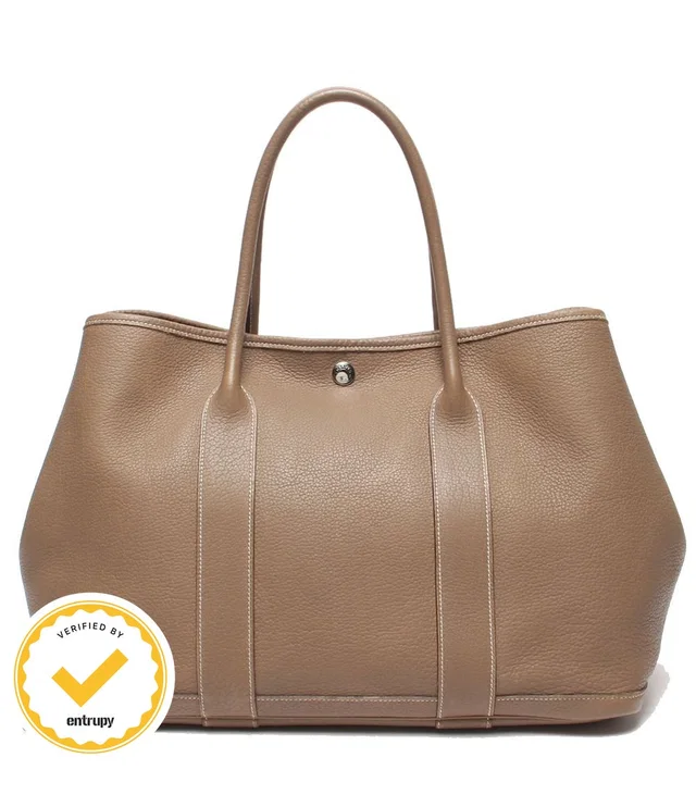 Hermès Tote Bag Silver Garden Party PM in Silver from The Reluxe