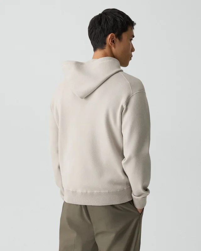 Theory Relaxed Hoodie in Light Bilen in SILVER CLOUD 62% Viscose, 38% Polyester; Exclusive Of Elastic, photo 3 of 8 from Theory