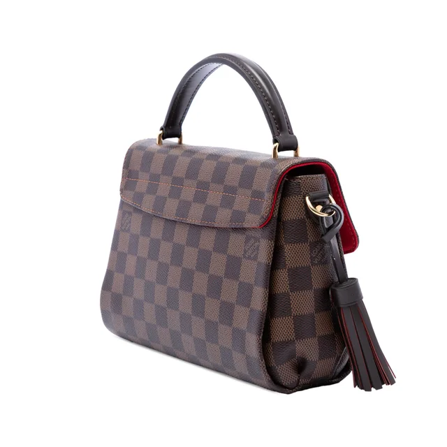 Brown Louis Vuitton Damier Ebene Croisette Satchel in Brown Canvas from Designer Revival, photo 2 of 2