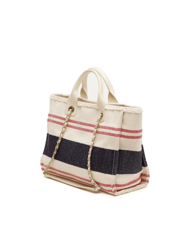 Chanel Deauville MM Tote Bag in Canvas from A Retro Tale, photo 4 of 14