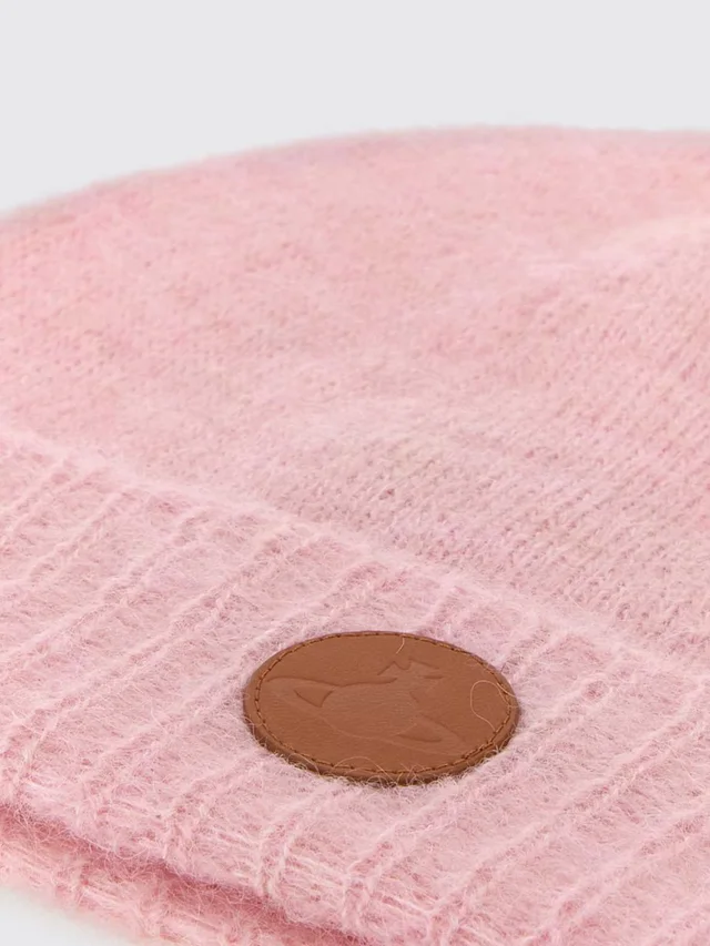 Vivienne Westwood Fluffy Logo-Patch Beanie Hat, photo 3 of 3 from SENSER