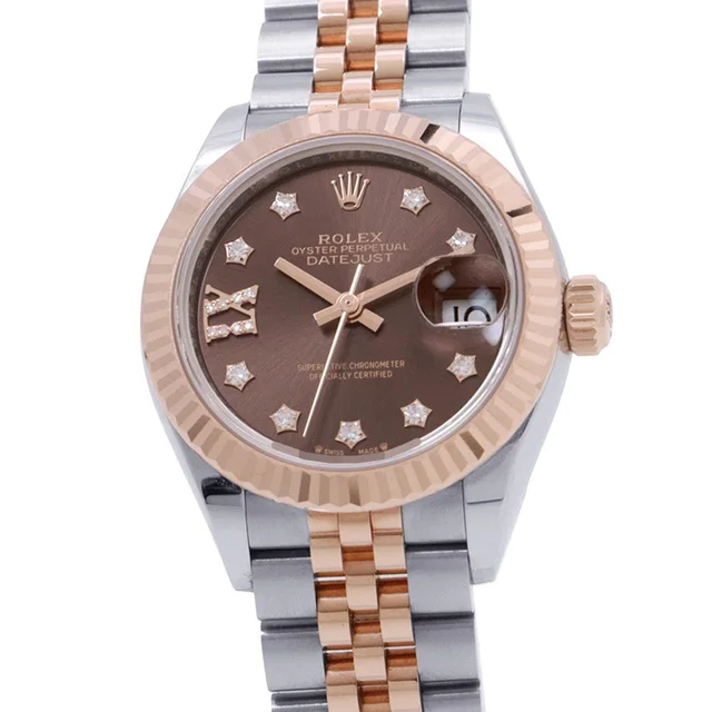 Rolex Lady-Datejust W28mm Stainless Steel K18PG Chocolate Dial279171G in Brown from GALLERY RARE