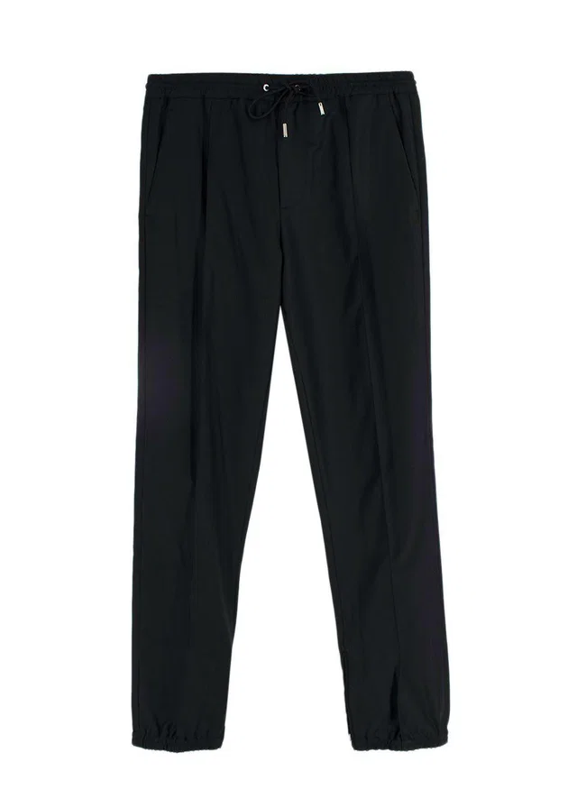 Dior Homme Black Virgin Wool Joggers in Black Wool from HEWI