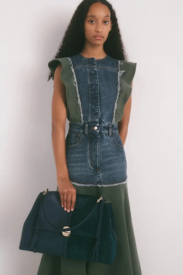 Chloé 2023PF Dropwaist Denim Flare Dress in Denim from Recess LA, photo 2 of 2