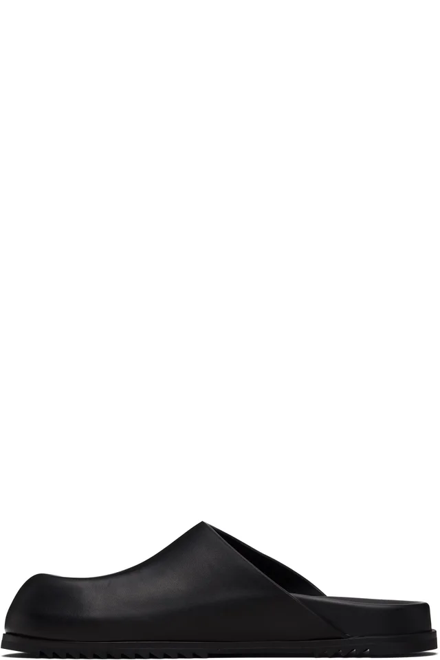 Rick Owens Black Temple Mule Granola Loafers, photo 3 of 5 from SSENSE