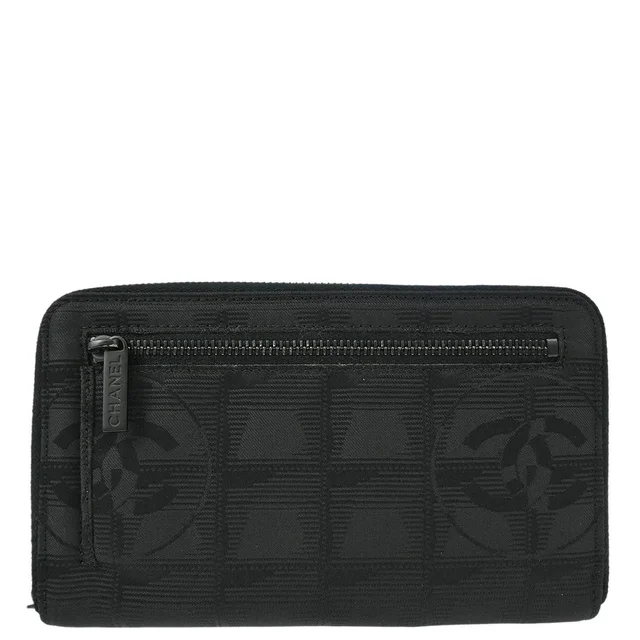 Chanel 2000-2001 New Travel Line Black Nylon Wallet Purse in Black Nylon from AMORE Vintage Tokyo