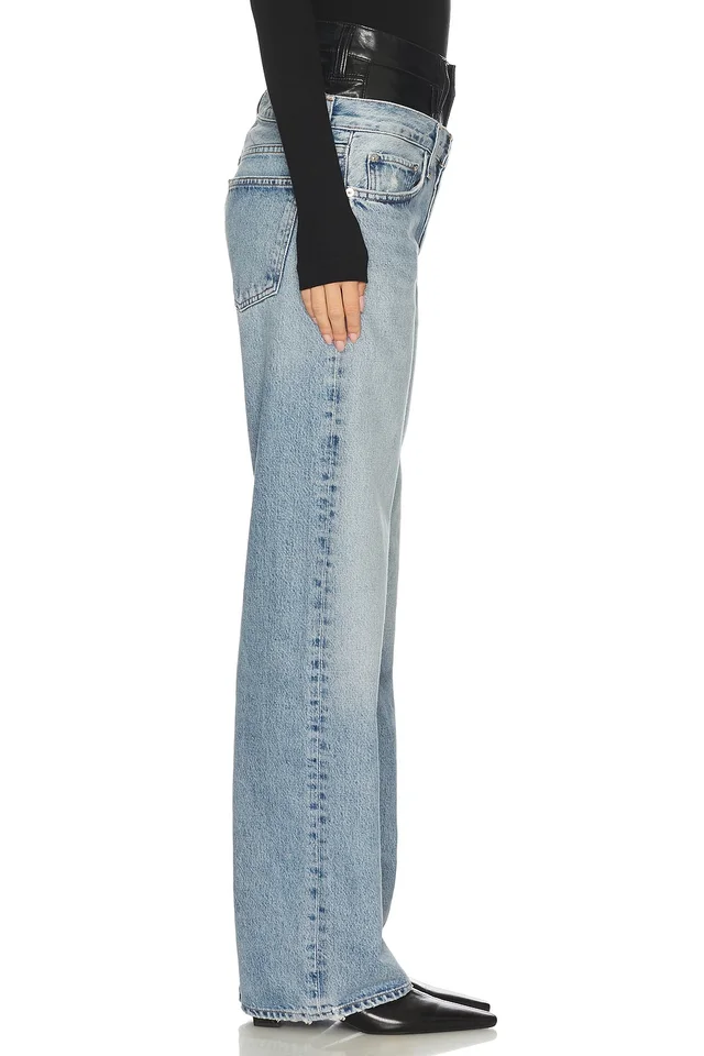 AGOLDE Elson High Rise Loose Jeans in Detox & Outbreak, photo 3 of 6 from REVOLVE (Canada)