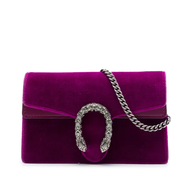 Purple Gucci Mini Velvet Dionysus Crossbody in Purple Velvet from Designer Revival, photo 1 of 1