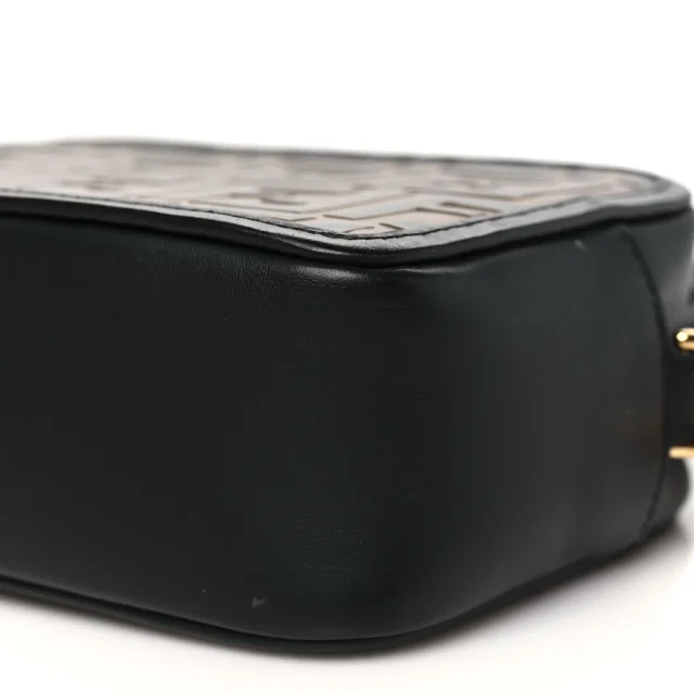 Fendi Vitello Century Bi-Color FF 1974 Embossed Mini Camera Case Maya Black in Black Calfskin from FASHIONPHILE, photo 10 of 11