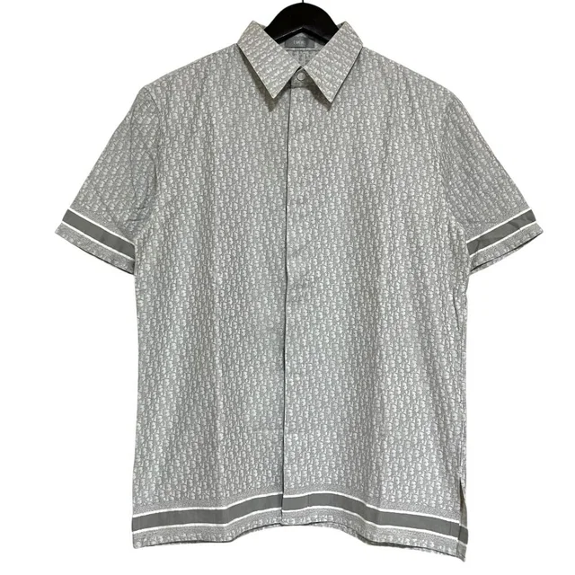 Dior Homme Oblique Jacquard Shirt 40 Gray Spring Summer Fall Winter in Grey from The Reluxe