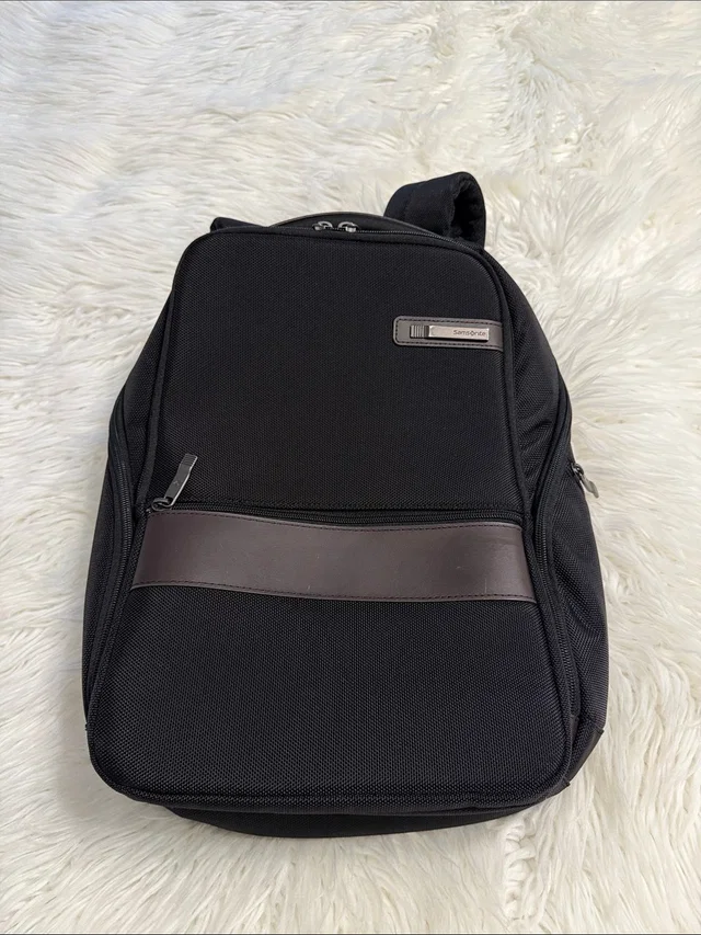 Samsonite Black Backpack With Brown Trim Excellent Condition See All Photos in red|black|brown from Poshmark