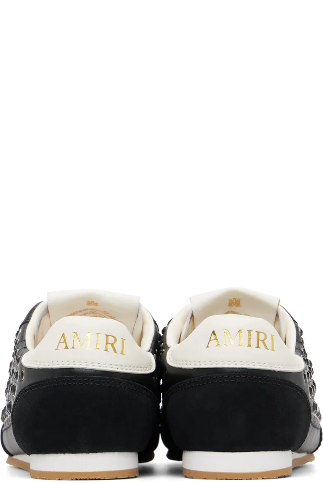 AMIRI Black Stud Pacific Flat Sneakers, photo 2 of 5 from SSENSE