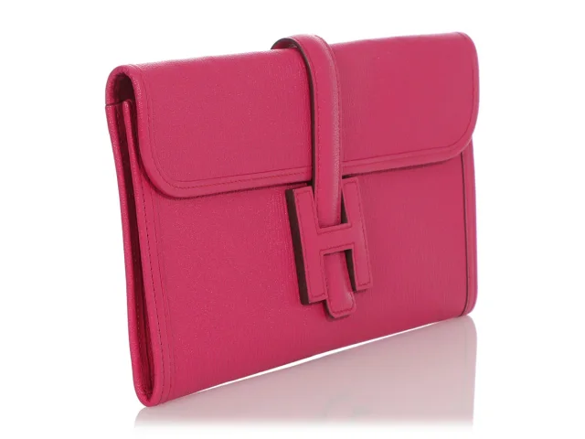 Hermès Rose Shocking Chèvre Jigé Elan 29 in Pink Goatskin from Anns, photo 5 of 10