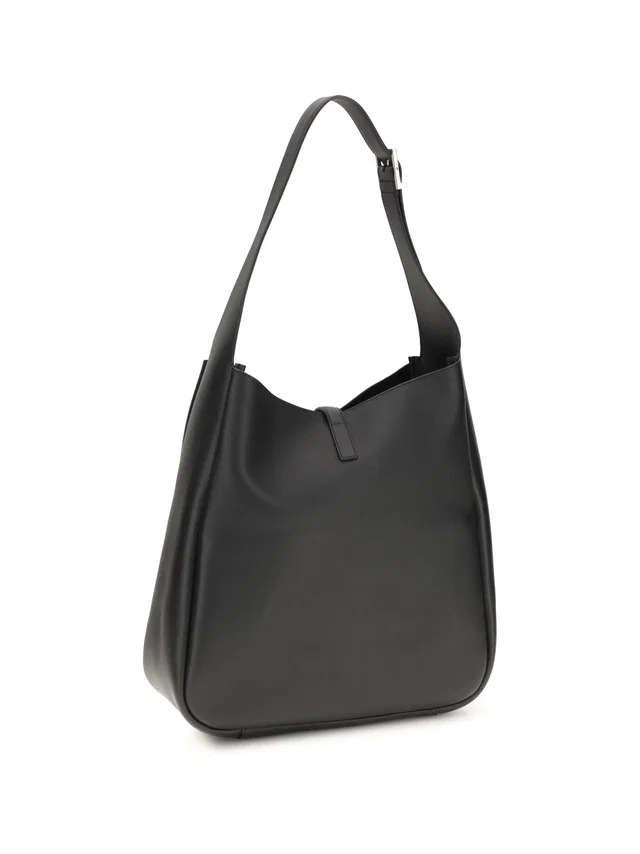 Saint Laurent Le 5 À 7 Shoulder Bag — Black Calf Leather in Black Calfskin from HEWI
