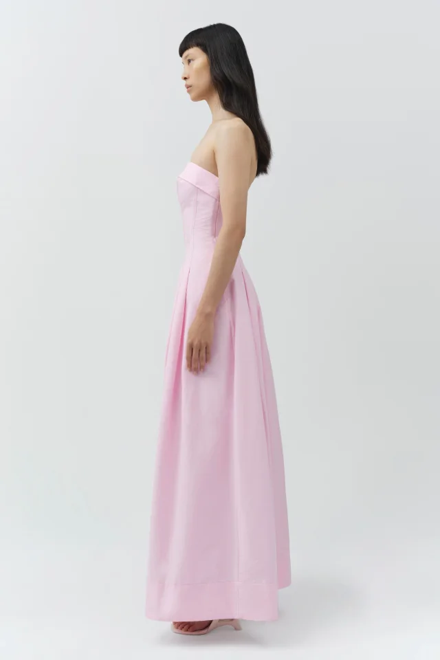 SIMKHAI Avril Cotton Bustier Maxi Dress in DAISY Cotton Poplin, photo 5 of 7 from SIMKHAI