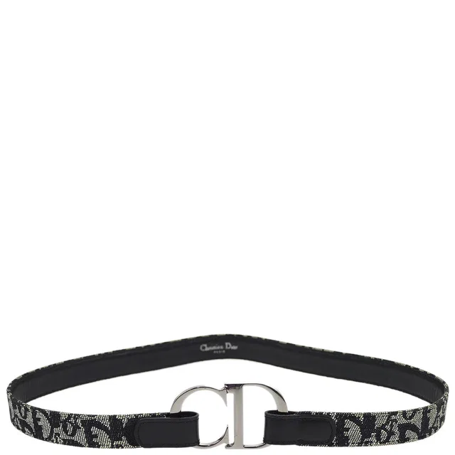 Dior Trotter Belt Black #75 Small Good in Black Canvas from AMORE Vintage Tokyo