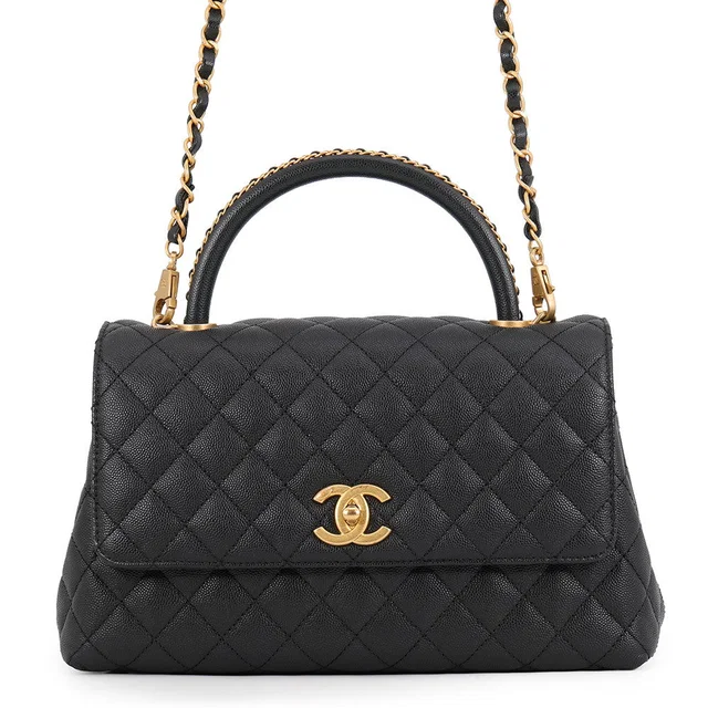 Chanel Matelasse Coco Handle 2WAYHandbag BlackA92991 Caviar Leather Size 29 in Caviar leather from GALLERY RARE