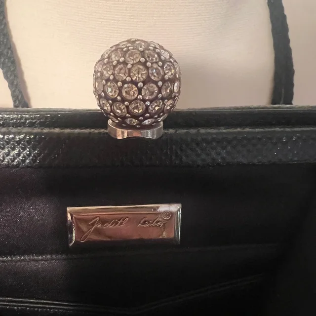 Judith Leiber Vintage Black Lizard Silver Antique Crystal Top Clutch in black Lizard from Poshmark, photo 5 of 10