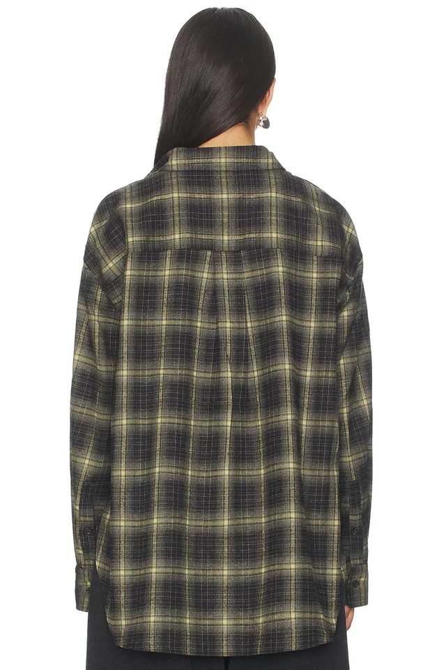Nakedvice The Pax Shirt in Olive Plaid, photo 3 of 4 from REVOLVE (Canada)