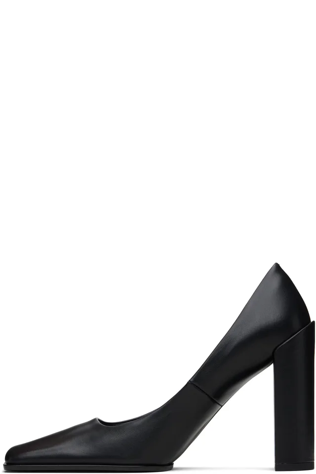 ALAÏA Black Shiny Calf 90 Heels, photo 3 of 4 from SSENSE