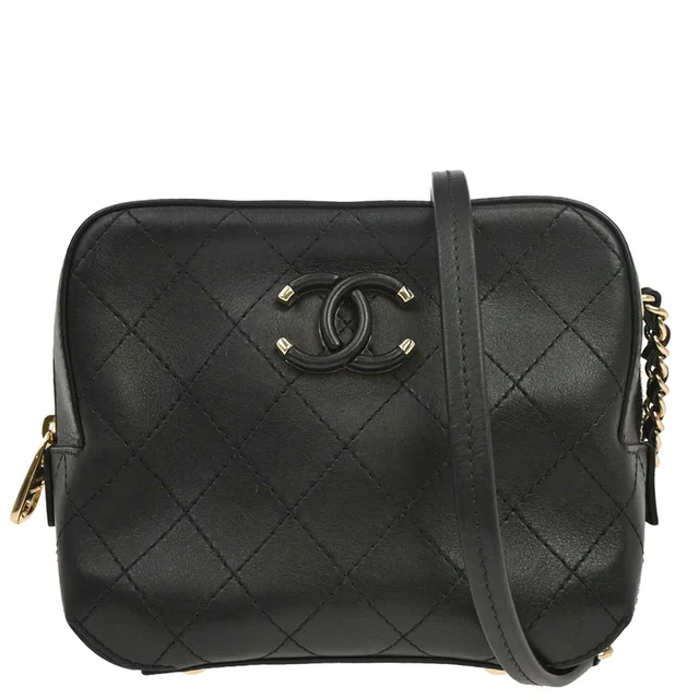 Chanel 2019 Black Calfskin Camera Bag Shoulder Bag in Black Calfskin from AMORE Vintage Tokyo