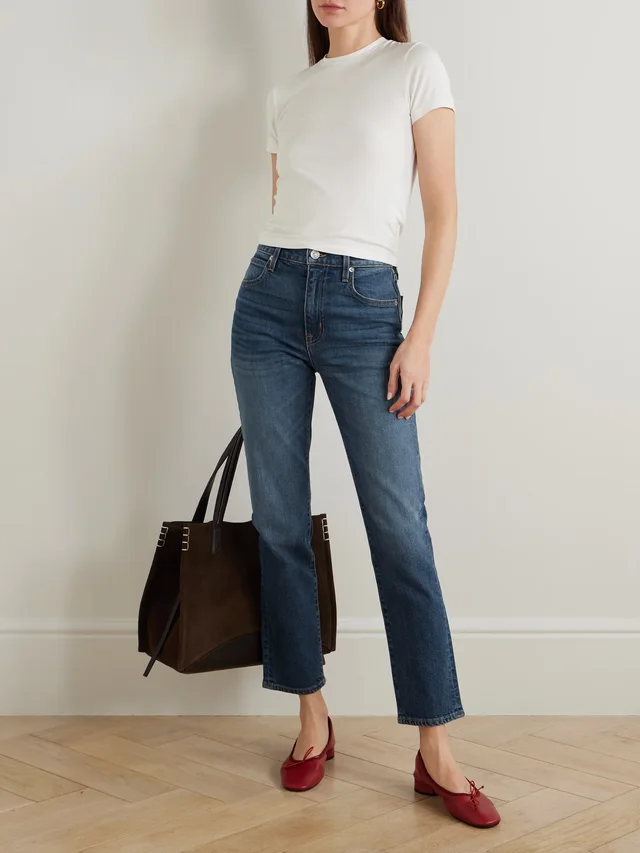 SLVRLAKE Virginia Slim high-rise tapered jeans in Blue, photo 2 of 2 from NET-A-PORTER (Canada)