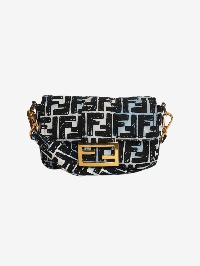 Fendi Multicolour mini Baguette bag in Nylon from Sign of the Times