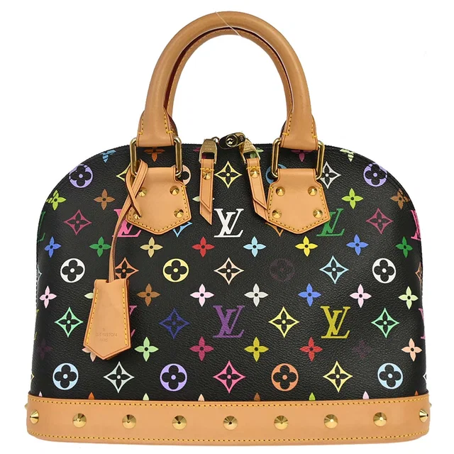 Louis Vuitton 2015 Black Monogram Multicolor Alma PM Handbag M40444 in Black Canvas from AMORE Vintage Tokyo