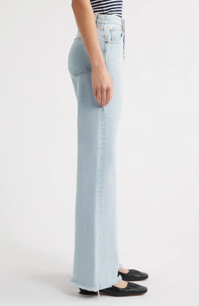 FRAME The Lax Frayed High Waist Flare Jeans, photo 3 of 6 from Nordstrom Rack