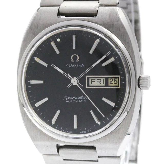 Omega Seamaster Day Date Cal 1020 Automatic Mens Watch 166.0213 in Black from Elady