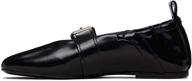GANNI Black Sue Ballerina Flats, photo 8 of 10 from SSENSE