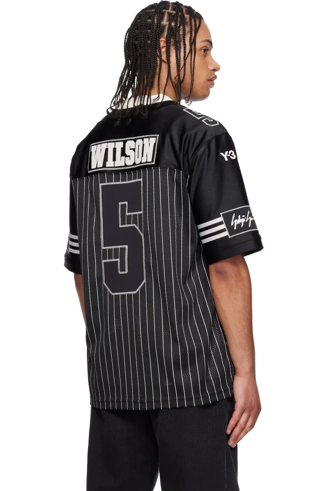 Y-3 Black Garret Wilson Football Short Sleeve Jersey, photo 3 of 4 from SSENSE