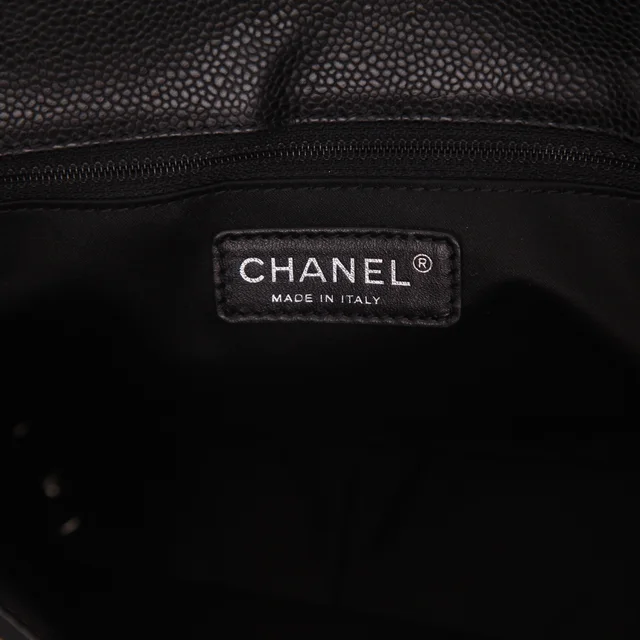 Chanel GST Shopping Handbag in Noir quilted grained leather in Black Caviar leather from Collector Square, photo 3 of 5