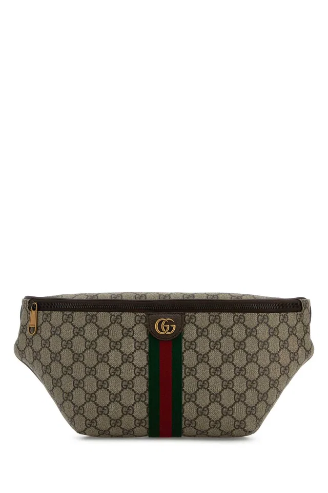 Gucci Gg Monogram Canvas Belt Bag — Beige T Polyurethane Polyamide in Beige Coated canvas from HEWI