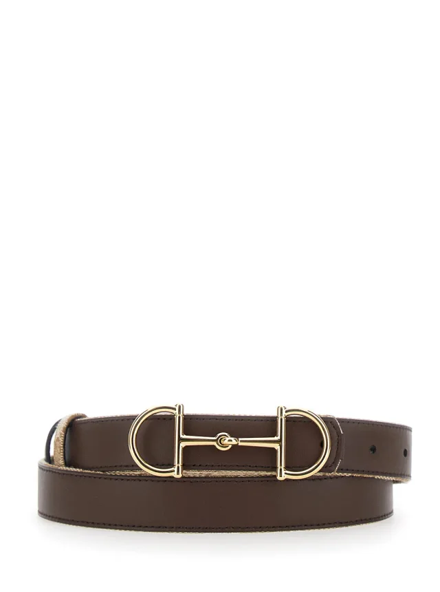 Gucci Reversible Horsebit Belt — Brown Leather And Gg Canvas in Brown Canvas from HEWI, photo 3 of 3