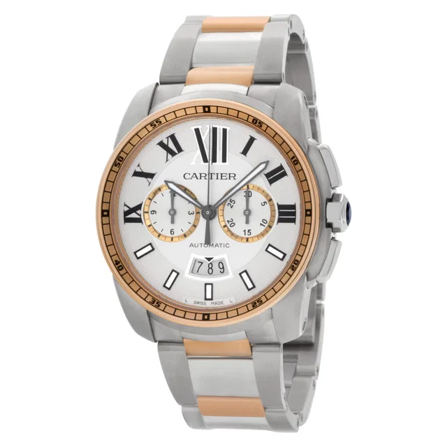 Unused Cartier Calibre 43mm W7100043 in Stainless Steel, Rose Gold from Gray And Sons