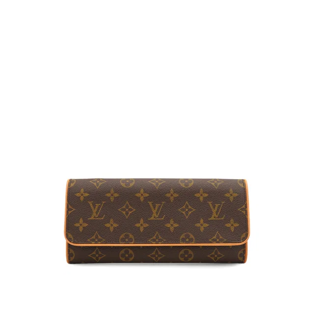Louis Vuitton Monogram Pochette Twin GM Shoulder Bag Brown M51852 in Brown Coated canvas from Luxury Promise