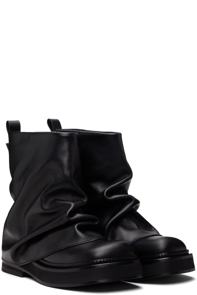 The Attico Black Mini Robin Combat Boots, photo 4 of 5 from SSENSE