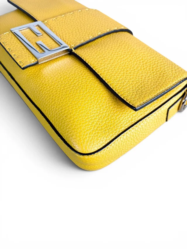 Fendi Yellow Selleria Leather Belt Baguette in Yellow Leather from Season 2 Consign, photo 9 of 10