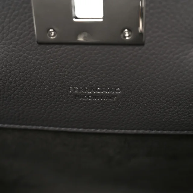 Ferragamo Medium Studio Soft Bag Grey in Grey Calfskin from FASHIONPHILE, photo 7 of 10