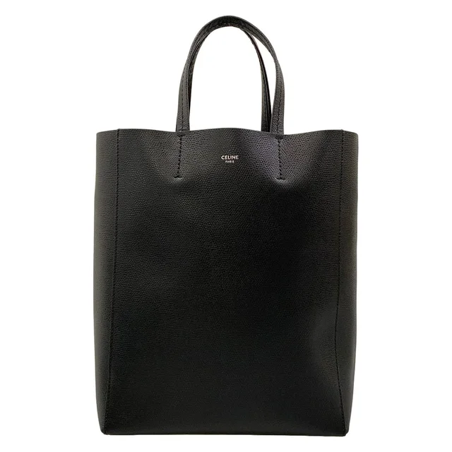 Celine Tote Bag Vertical Cabas Mall Black Leather in Black Leather from The Reluxe